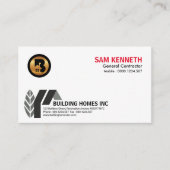 Eenvoudige Creative Abstracte Thuisbouw Visitekaartje (Voorkant)