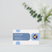 Eenvoudige Creative Blue-tabbladen Visitekaartje (Staand voorkant)