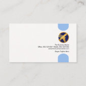 Eenvoudige Creative Blue-tabbladen Visitekaartje (Achterkant)