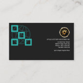 Eenvoudige Creative Cyan Cubes Development Manager Visitekaartje (Achterkant)