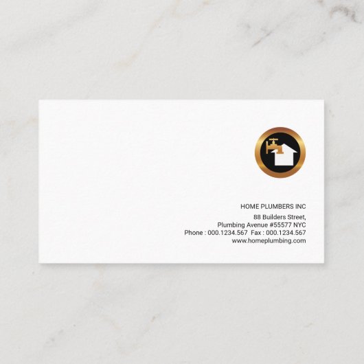 Eenvoudige Creative Elegant Professional Home Plub Visitekaartje (Achterkant)