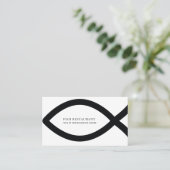 Eenvoudige Creative Fish Restaurant Professional Visitekaartje (Staand voorkant)