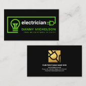 Eenvoudige Creative Green Electrical Circuit Visitekaartje (Voorkant / Achterkant)