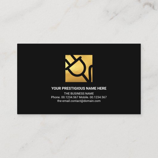 Eenvoudige Creative Green Electrical Circuit Visitekaartje (Achterkant)