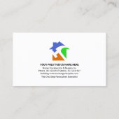 Eenvoudige Creative Handyman Tools Rooftop Visitekaartje (Achterkant)