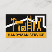 Eenvoudige Creative Handyman Tools Rooftop Visitekaartje (Voorkant)