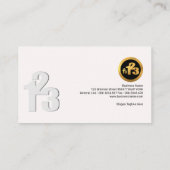 Eenvoudige Creative Modern Numbers Bookkeeper Visitekaartje (Achterkant)