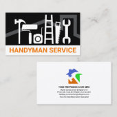 Eenvoudige Creative Rooftop Handyman Tools Visitekaartje (Voorkant / Achterkant)