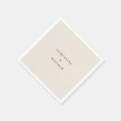 Eenvoudige Crème Bruiloft Cocktail Servet (Hoek)