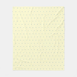 Eenvoudige Crème en Lichtblauw Polka Dot Patroon Fleece Deken