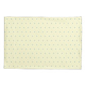 Eenvoudige Crème en Lichtblauw Polka Dot Patroon Kussensloop (Achterkant)