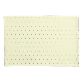 Eenvoudige Crème en Lichtblauw Polka Dot Patroon Kussensloop