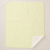 Eenvoudige Crème en Lichtblauw Polka Dot Patroon Sherpa Deken (Voorkant)