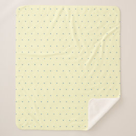 Eenvoudige Crème en Lichtblauw Polka Dot Patroon Sherpa Deken