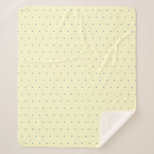 Eenvoudige Crème en Lichtblauw Polka Dot Patroon Sherpa Deken