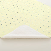 Eenvoudige Crème en Lichtblauw Polka Dot Patroon Sherpa Deken (3/4)