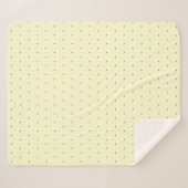 Eenvoudige Crème en Lichtblauw Polka Dot Patroon Sherpa Deken (Voorkant (horizontaal))