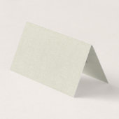 Eenvoudige crème kleur natuurlijke linnen textuur visitekaartje (Achterkant)