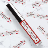 Eenvoudige Crimson Scarlet Red Custom Lip Gloss & Labels