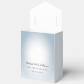 Eenvoudige Cross Dusty Blue Boys Eerste Communie Bedankdoosjes (Open)