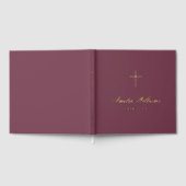 Eenvoudige cross liefhebbende herinnering begrafen gastenboek (Volledig)