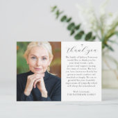 Eenvoudige Cross Photo Download begrafenis Dank u Kaart (Staand voorkant)