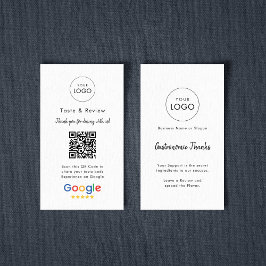 Eenvoudige Culinaire Google Review QR Code Logo Visitekaartje