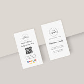 Eenvoudige Culinaire Google Review QR Code Logo Visitekaartje