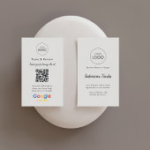 Eenvoudige Culinaire Google Review QR Code Logo Visitekaartje
