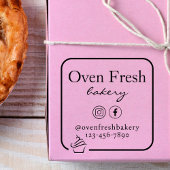 Eenvoudige Cupcake Bedrijfsnaam Bakkerij Zelfinktende Stempel