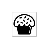 Eenvoudige Cupcake Illustratie Mini Rubberstempel (Afrduk)