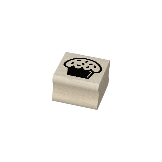 Eenvoudige Cupcake Illustratie Mini Rubberstempel (Stempel)