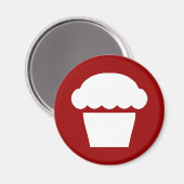 eenvoudige cupcake / muffin magneet (Voorkant / Achterkant)