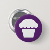 eenvoudige cupcake muffin ronde button 5,7 cm (Voorkant /achterkant)