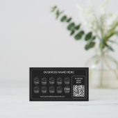 Eenvoudige Cupcake QR Code Bakkerij Gift Coffee Sh Klantenkaartje (Staand voorkant)