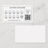 Eenvoudige Cupcake QR Code Bakkerij Gift Coffee Sh Klantenkaartje (Voorkant / Achterkant)