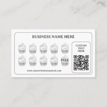 Eenvoudige Cupcake QR Code Bakkerij Gift Coffee Sh
