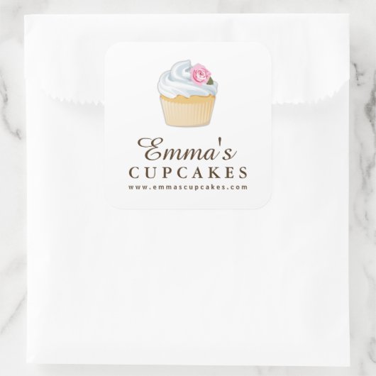 Eenvoudige  Cupcake Stickers (Tas)