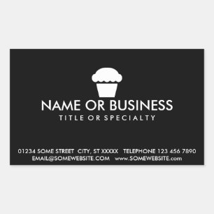 Eenvoudige cupcake visitekaartje sticker
