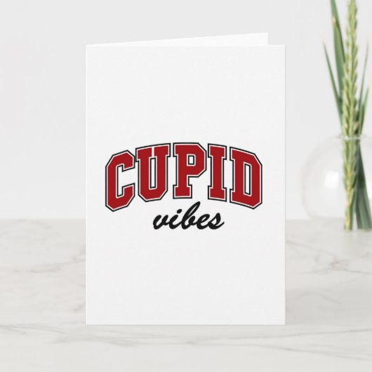 Eenvoudige Cupid Vibes Wenskaart Kaart (Voorkant)