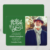 Eenvoudige cursieve foto Recoleta-filterherdenking Bedankkaart (Voorkant / Achterkant)