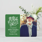 Eenvoudige cursieve foto Recoleta-filterherdenking Bedankkaart (Staand voorkant)