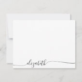 Eenvoudige cursieve Persoonlijke Naam van het Manu Notitiekaartje (Voorkant)