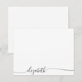 Eenvoudige cursieve Persoonlijke Naam van het Manu Notitiekaartje (Voorkant / Achterkant)