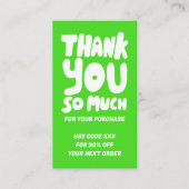 Eenvoudige Curven Orde Dank u Limoen Sociale QR Co Visitekaartje (Voorkant)