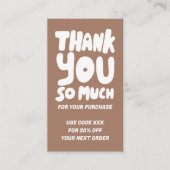 Eenvoudige Curves Order Bedankt Sociale QR Code Mo Visitekaartje (Voorkant)