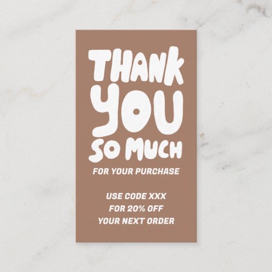 Eenvoudige Curves Order Bedankt Sociale QR Code Mo Visitekaartje (Voorkant)