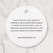 Eenvoudige Custom 2" Ronde Witte Handtekening Hang Bedankjes Labels (Achterkant)