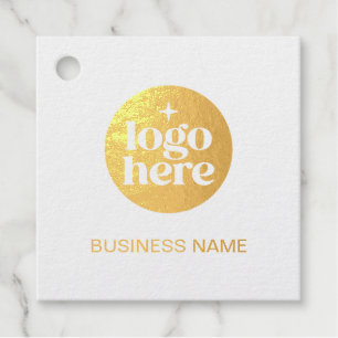 Eenvoudige Custom Business Logo Gold Bedankjes Labels