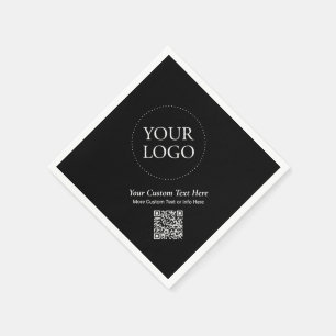 Eenvoudige Custom Business Logo QR Code Promotie Servet